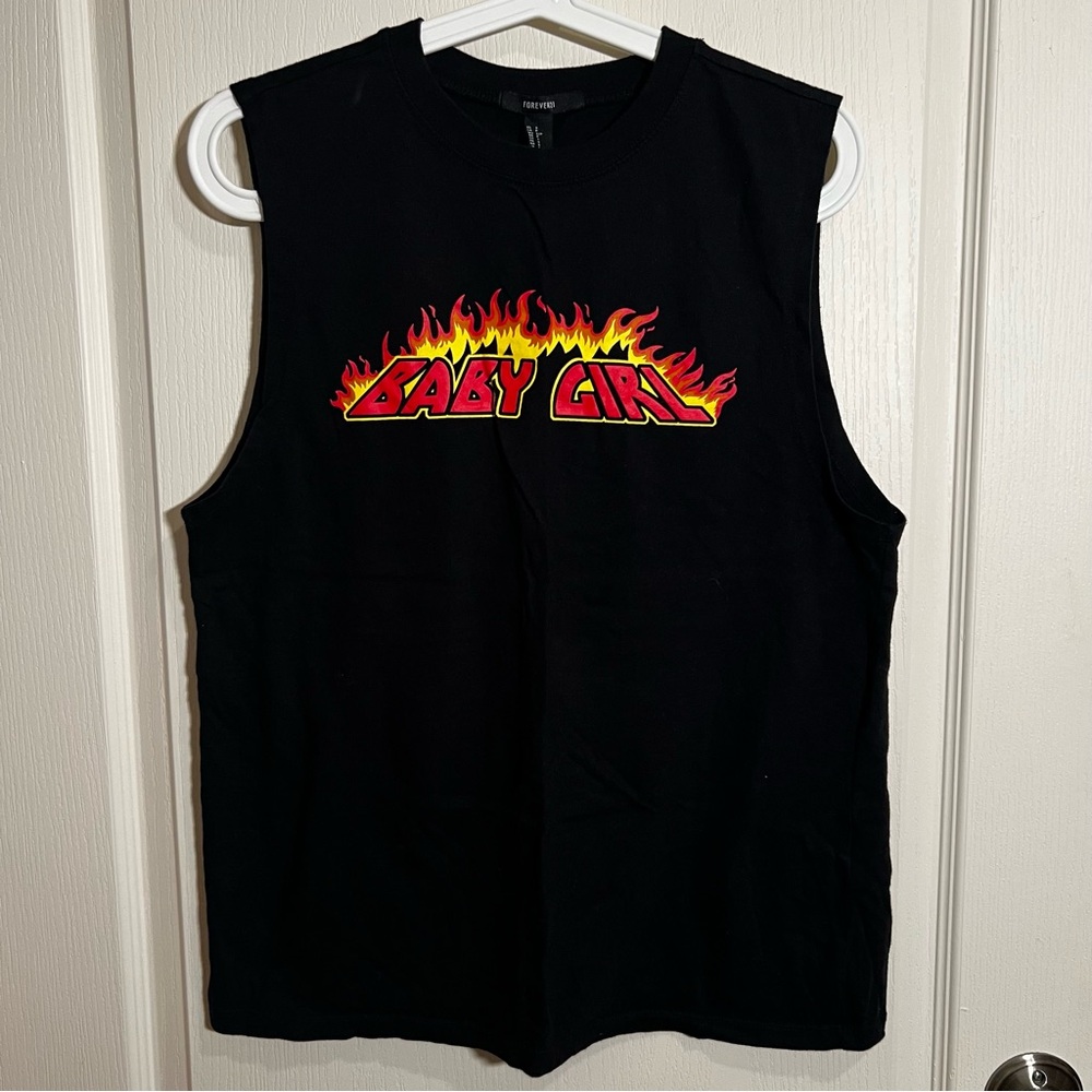 Baby Girl Flames Muscle Tank